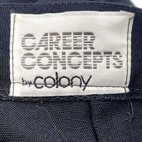 Vtg 90s Y2k  Black Pencil Skirt With Back Button & Side Pockets Womens Size 11 - Picture 9 of 10